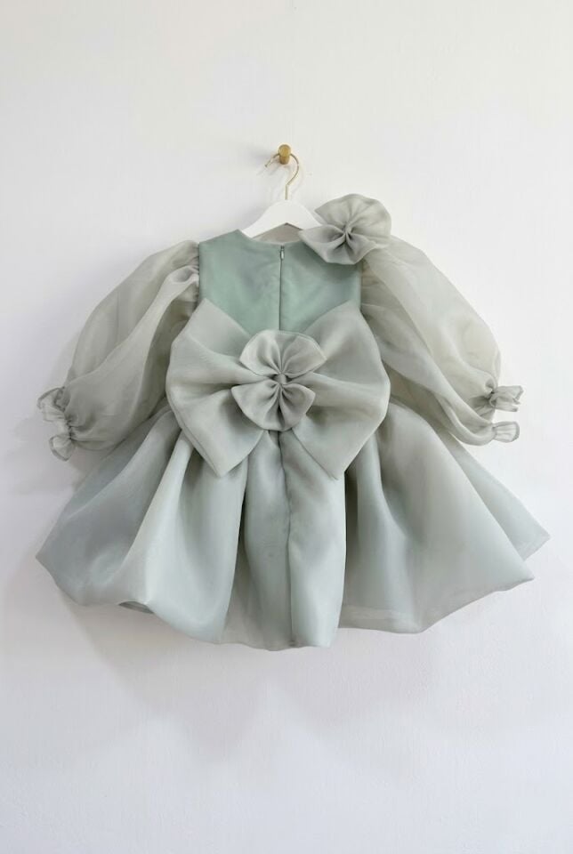 Karolin Balon Kollu Kız Çocuk Abiye Elbise