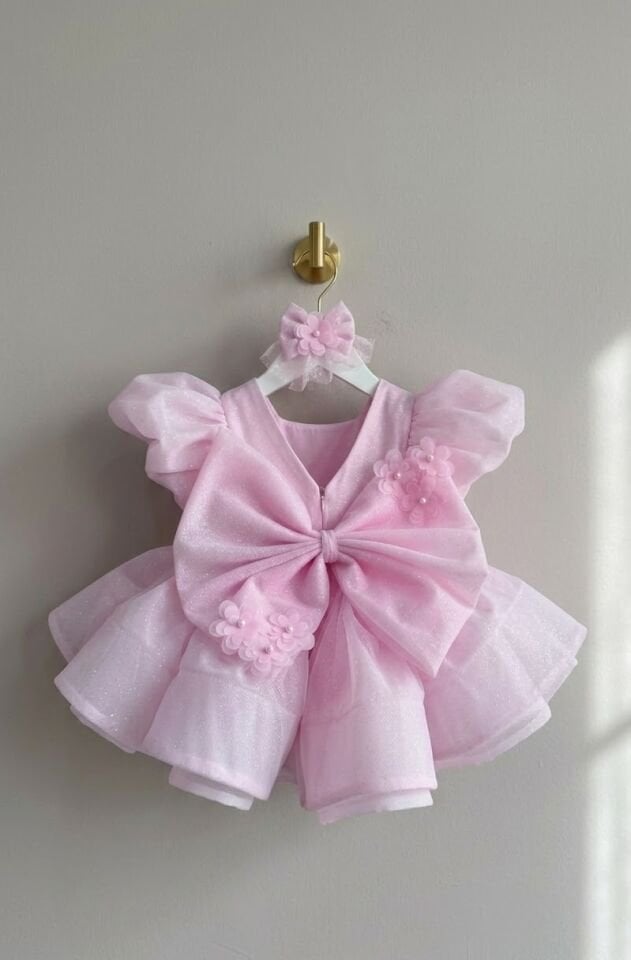 Cindy Kız Çocuk Prenses Simli Elbise – Saç Tokalı